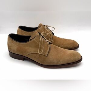 Santoni Suede Derby Straight Tip Shoes
Brown Men's, Oxfords Made In Italy